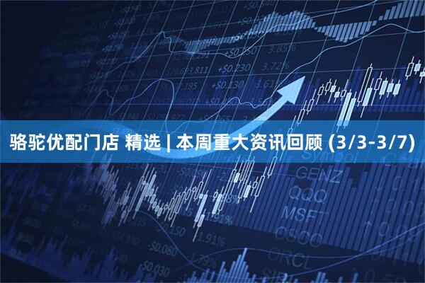 骆驼优配门店 精选 | 本周重大资讯回顾 (3/3-3/7)